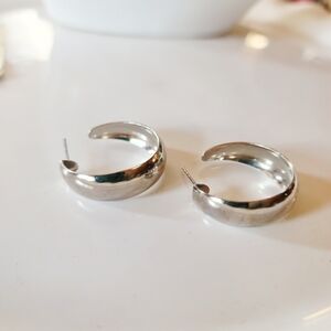 Elegant Silver Hoop Earrings